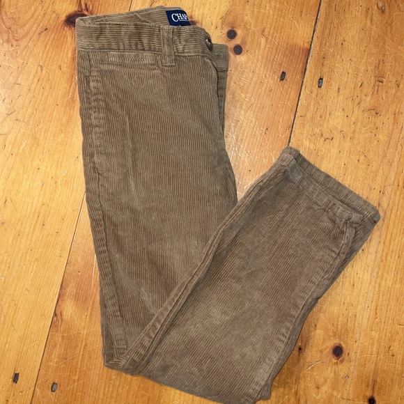 Chaps Pants Long Corduroy Tan Brown Holiday Pants Adjustable waistband Boys 6 - Picture 2 of 12